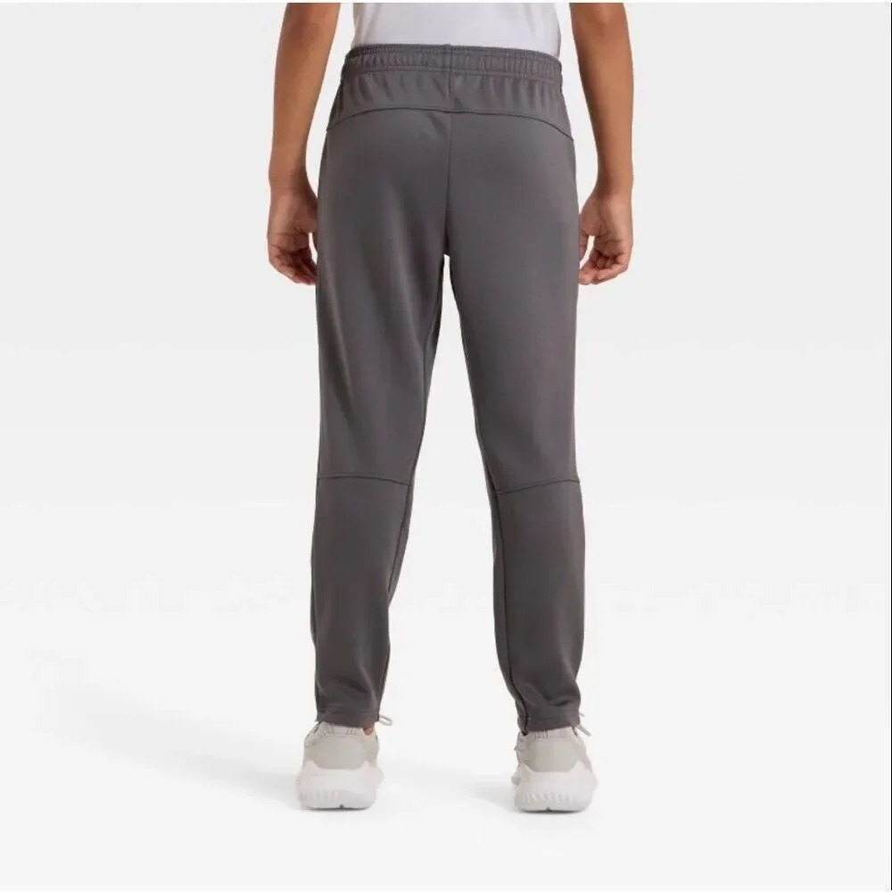 Boys Performance Jogger Pants Gray Zip Pocket Athletic 4/5 All In Motion NWT